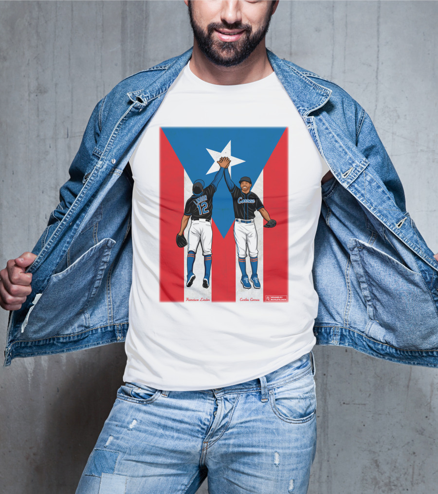 Francisco Lindor Carlos Correa Puerto Rican Baseball Unity T-Shirt