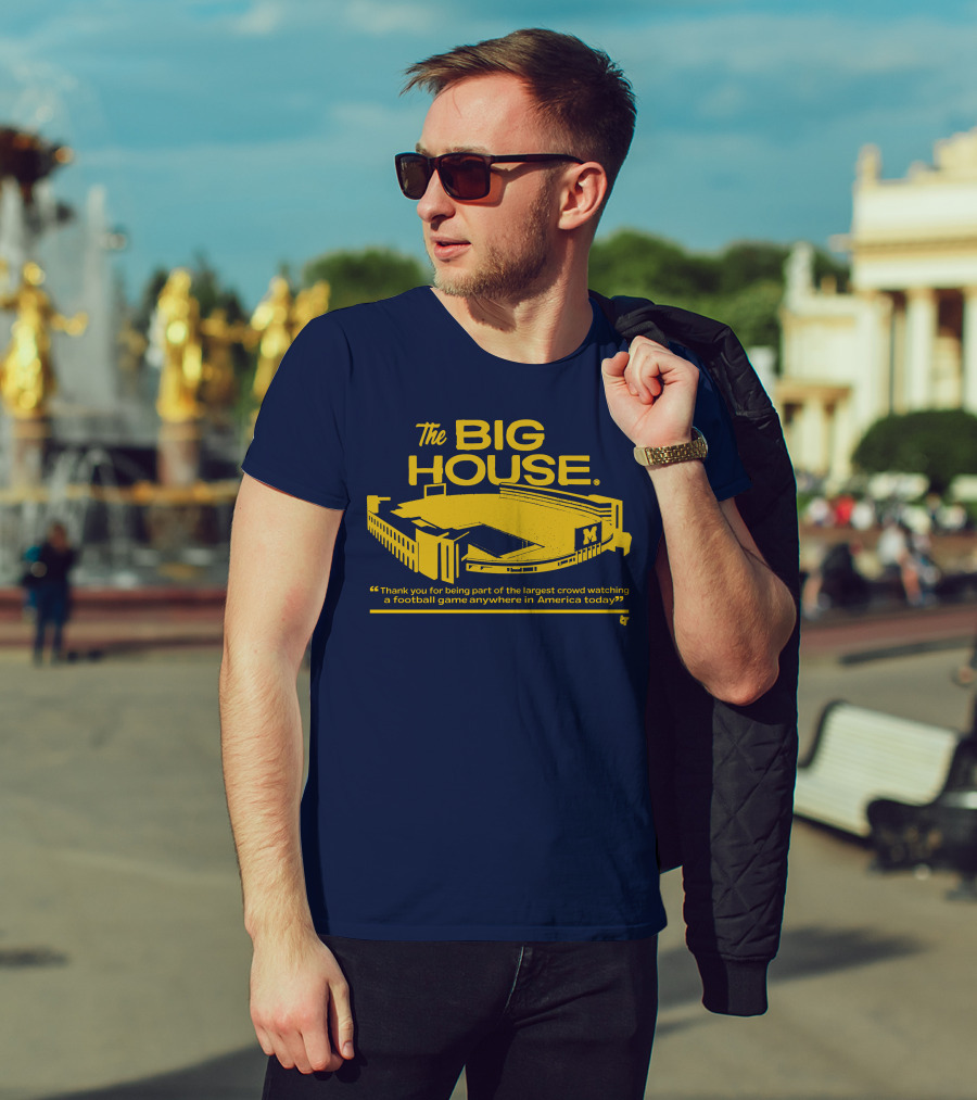 The Big House Michigan Stadium Football Game Crowd T-Shirt