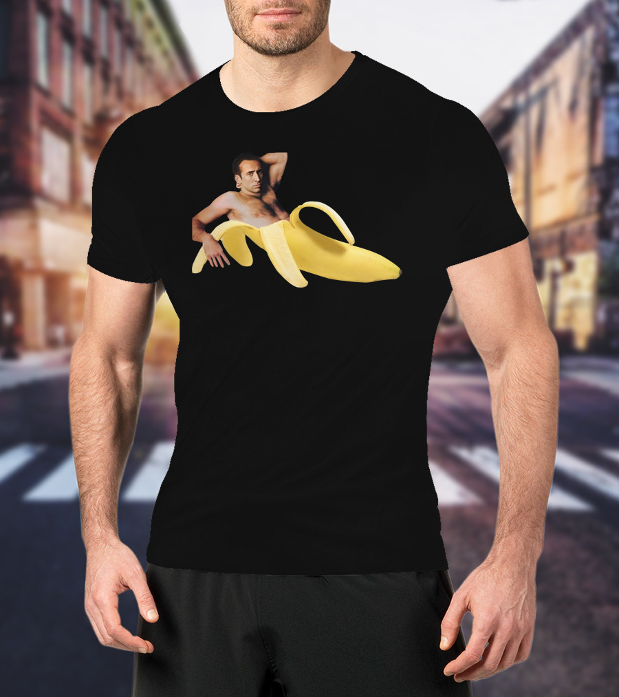 Nicolas Cage Banana Official Peeling Humor T-Shirt