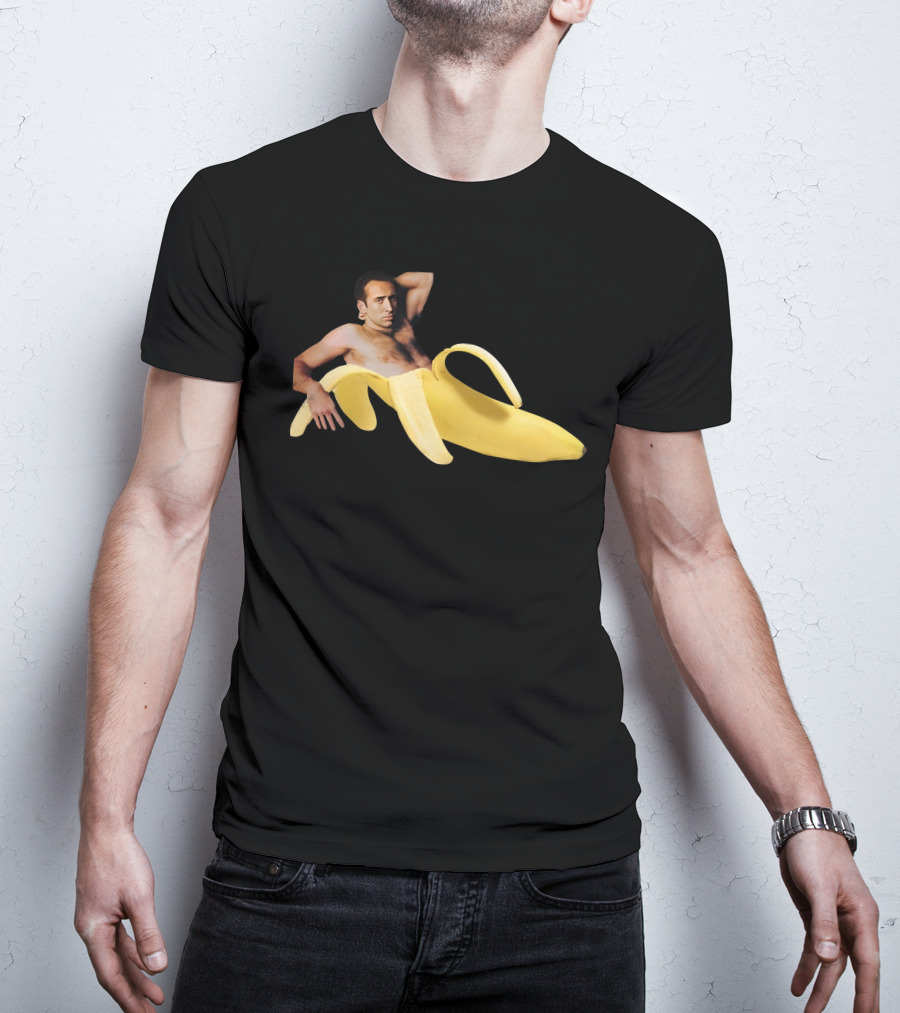 Nicolas Cage Banana Official Peeling Humor T-Shirt