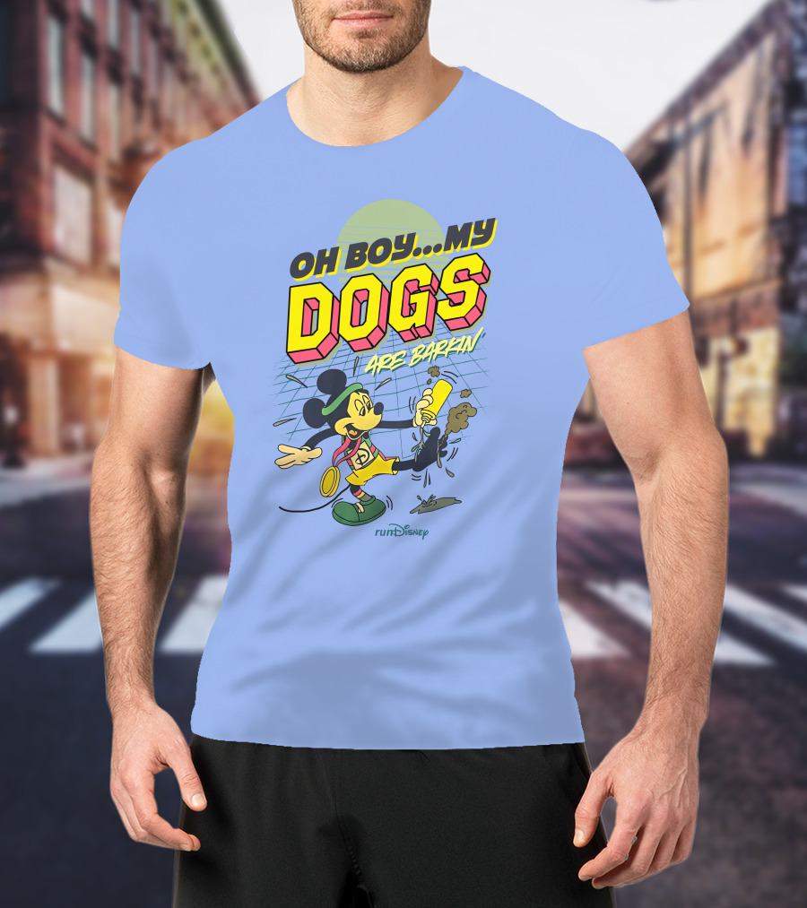 RunDisney Expo Oh Boy My Dogs Are Barkin Rundisney Mickey Mouse T-Shirt