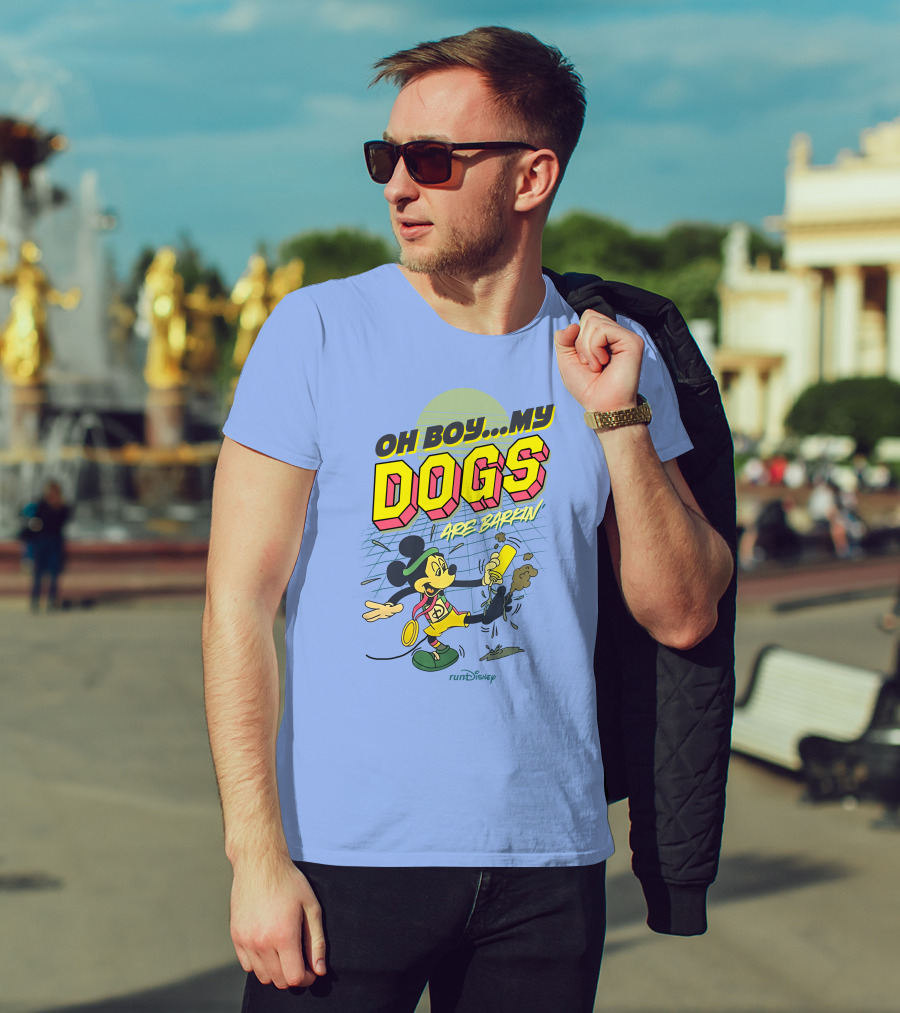 RunDisney Expo Oh Boy My Dogs Are Barkin Rundisney Mickey Mouse T-Shirt