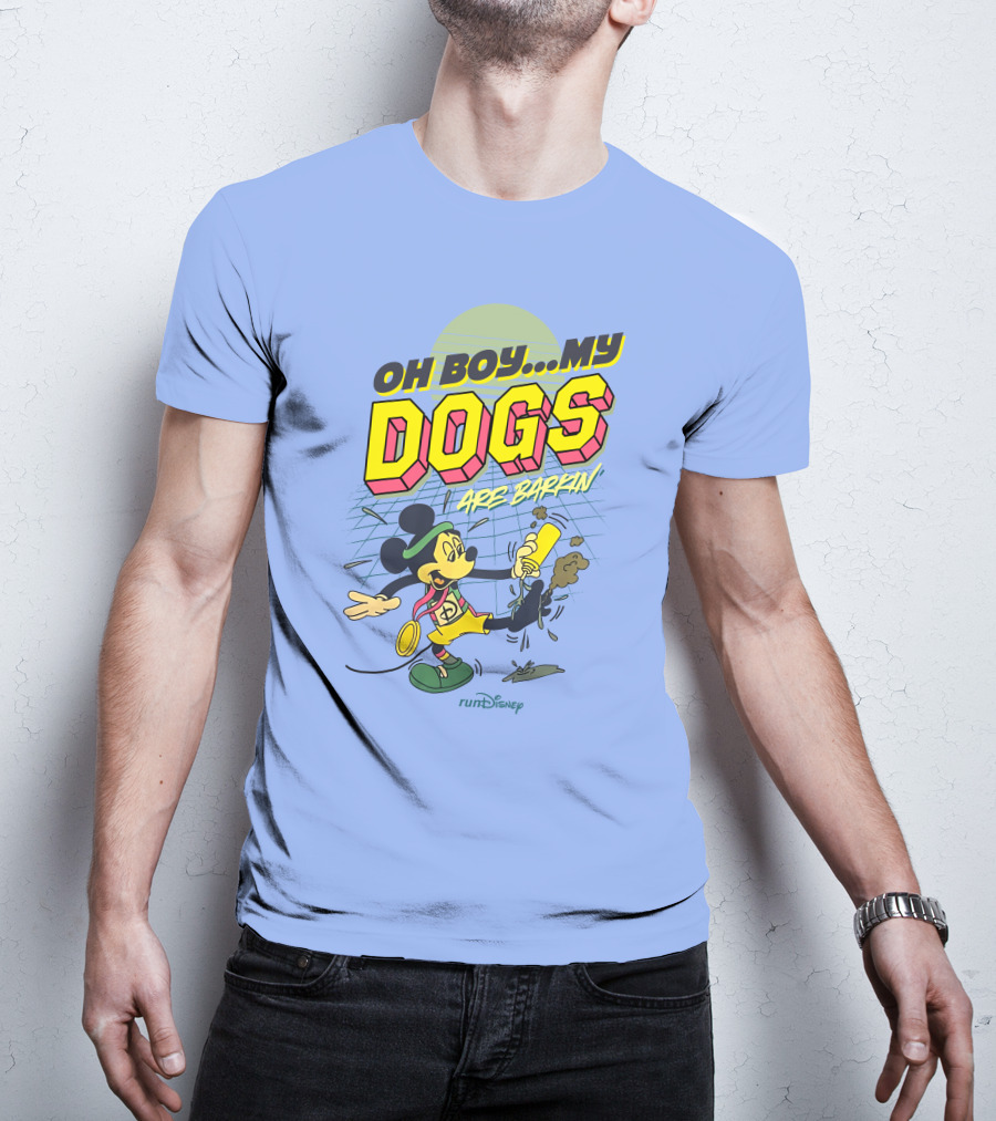 RunDisney Expo Oh Boy My Dogs Are Barkin Rundisney Mickey Mouse T-Shirt
