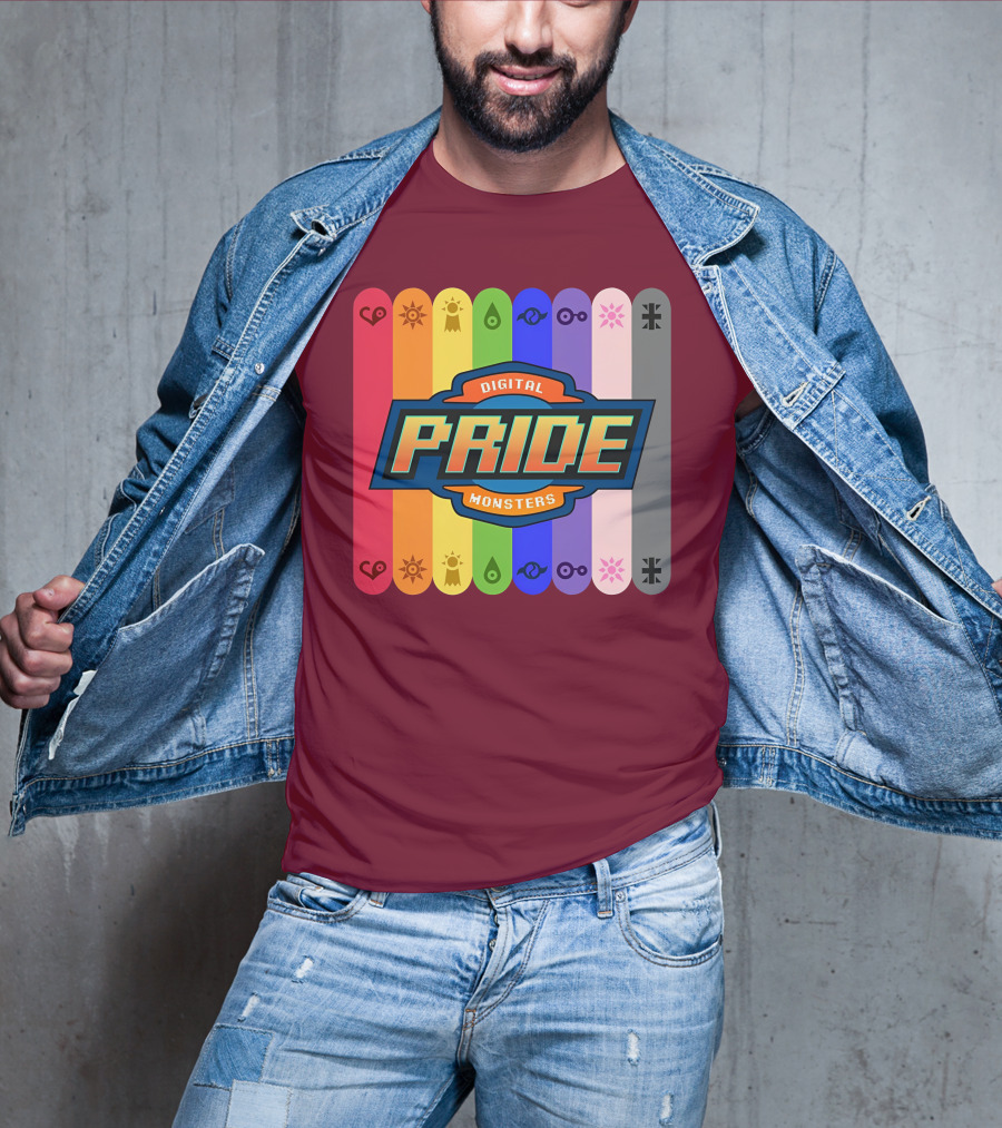 Indigothehimbo Digital Pride Monsters Rainbow Symbol Collection T-Shirt
