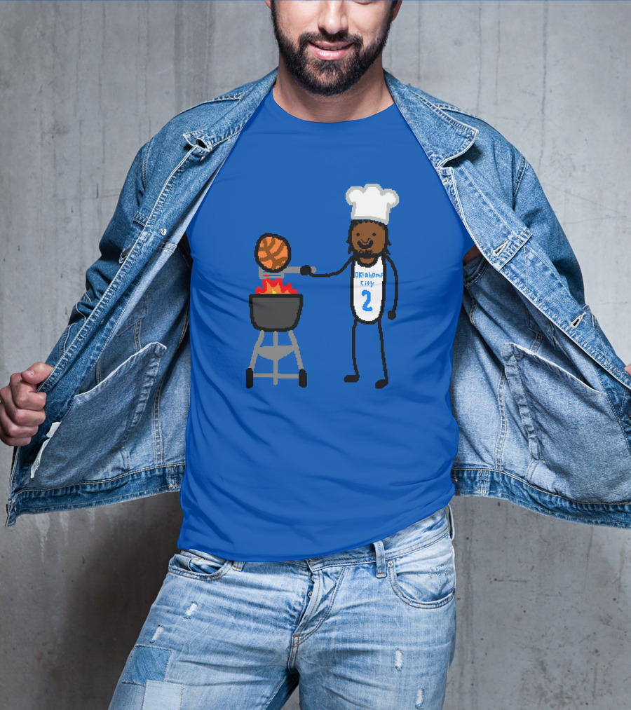 Nba Paint Shai Grill-Geous Alexander Oklahoma City Chef Basketball T-Shirt