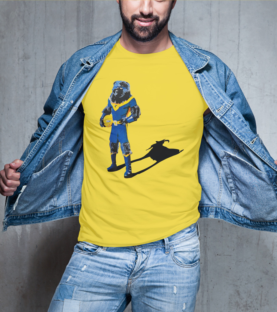 Memphis Grizzlies Bear With Superhero Goat Shadow Holding Basketball T-Shirt