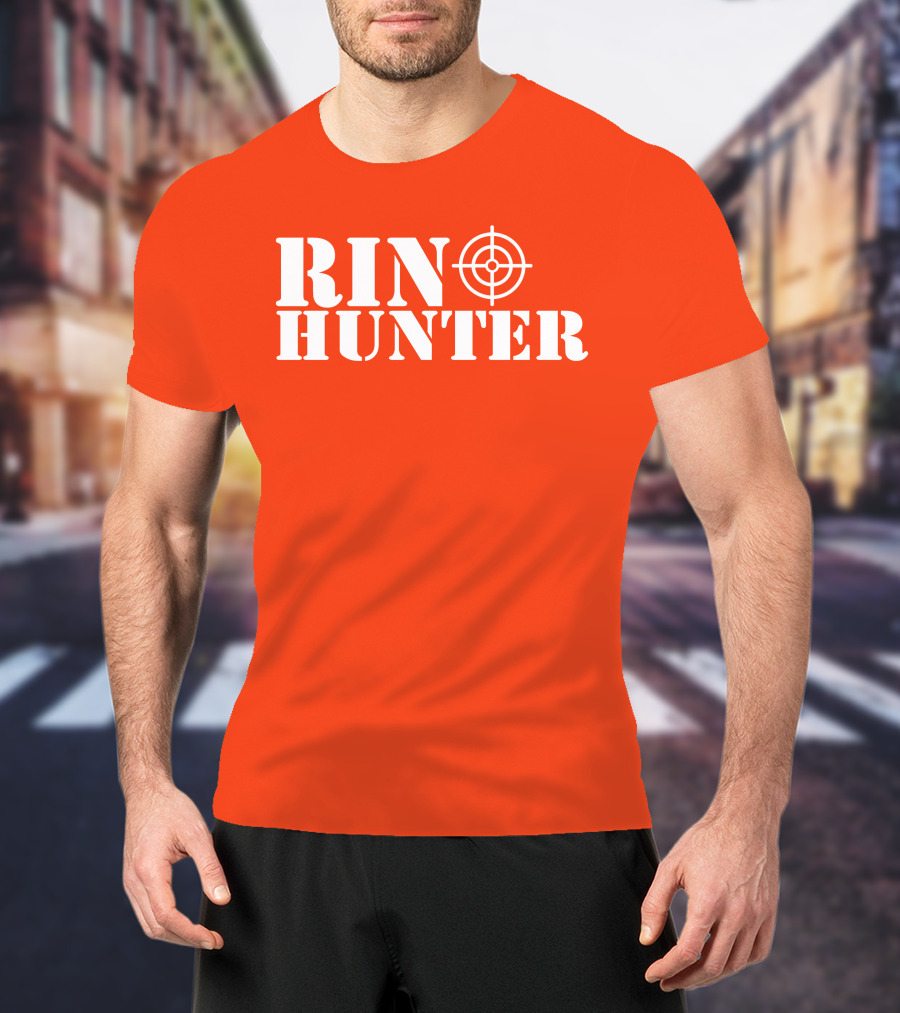 Rin Hunter Target Text Bold Red T-Shirt