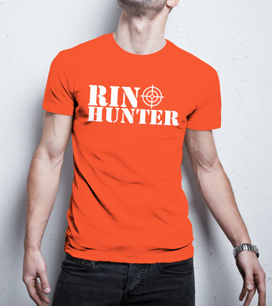 Rin Hunter Target Text Bold Red T-Shirt