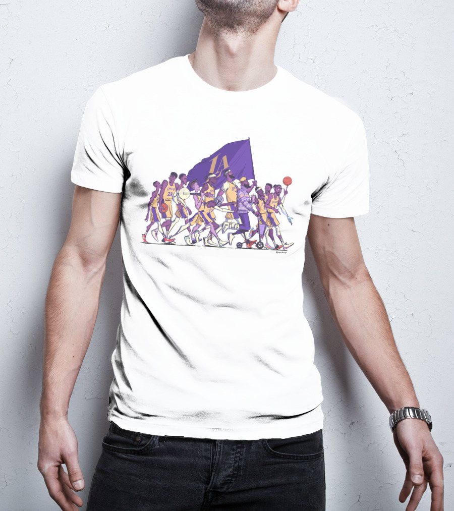 LA Lakers Players Rolling Into Monday T-Shirt