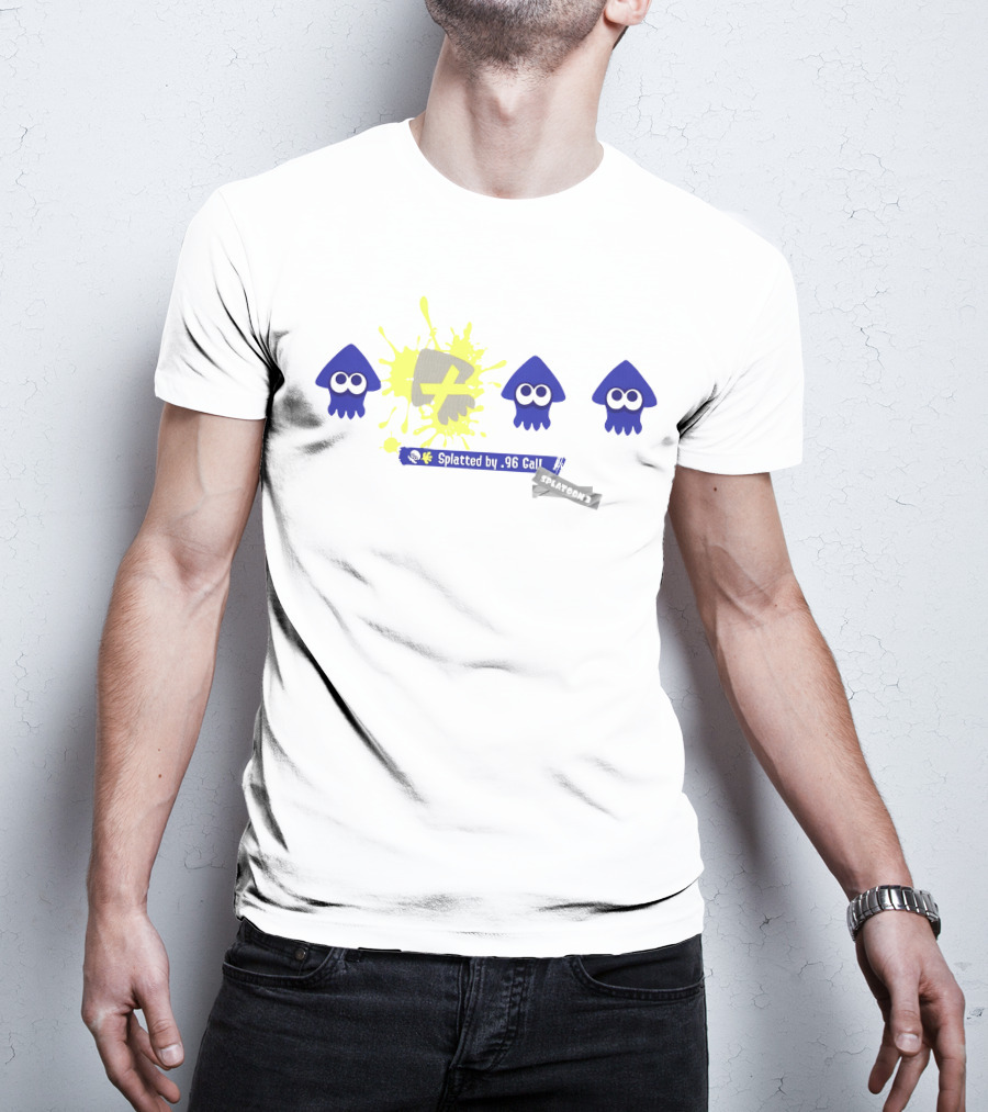 Splatted By .96 Call Splatoon 3 Iconic Squid Ink Splat T-Shirt