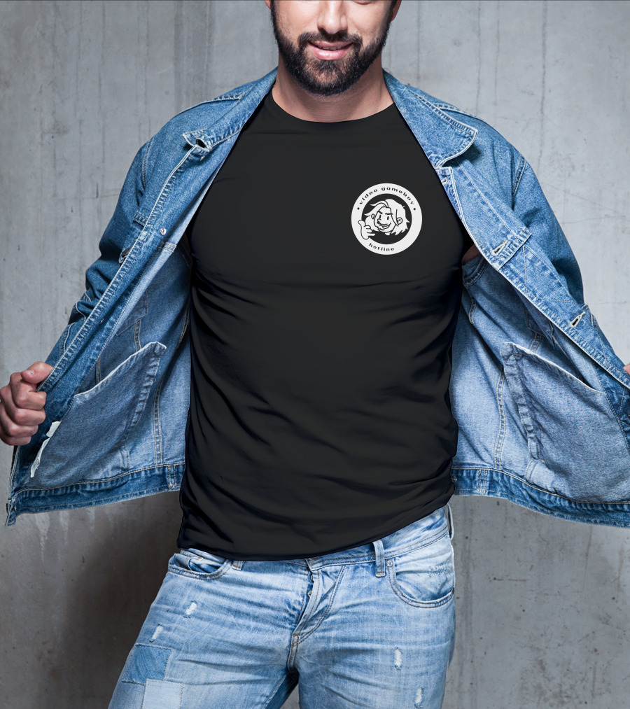 Game Grumps Video Game Boy Hotline Character Circle Emblem T-Shirt