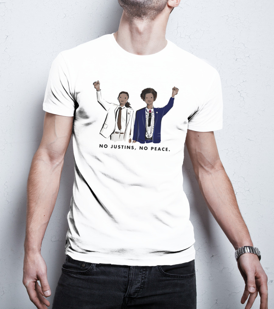 No Justins No Peace Raising Fists T-Shirt