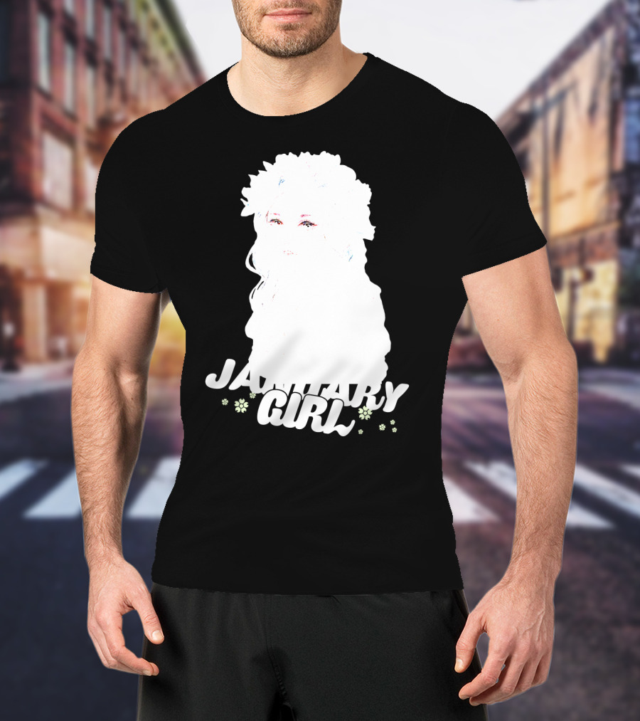 January Girl Floral Birthday T-Shirt