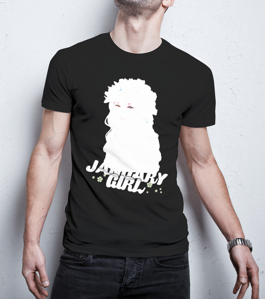 January Girl Floral Birthday T-Shirt