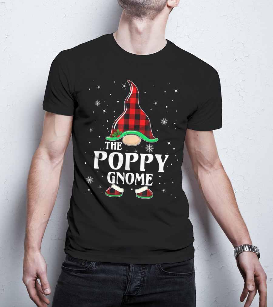 The Poppy Gnome Buffalo Plaid Christmas T-Shirt