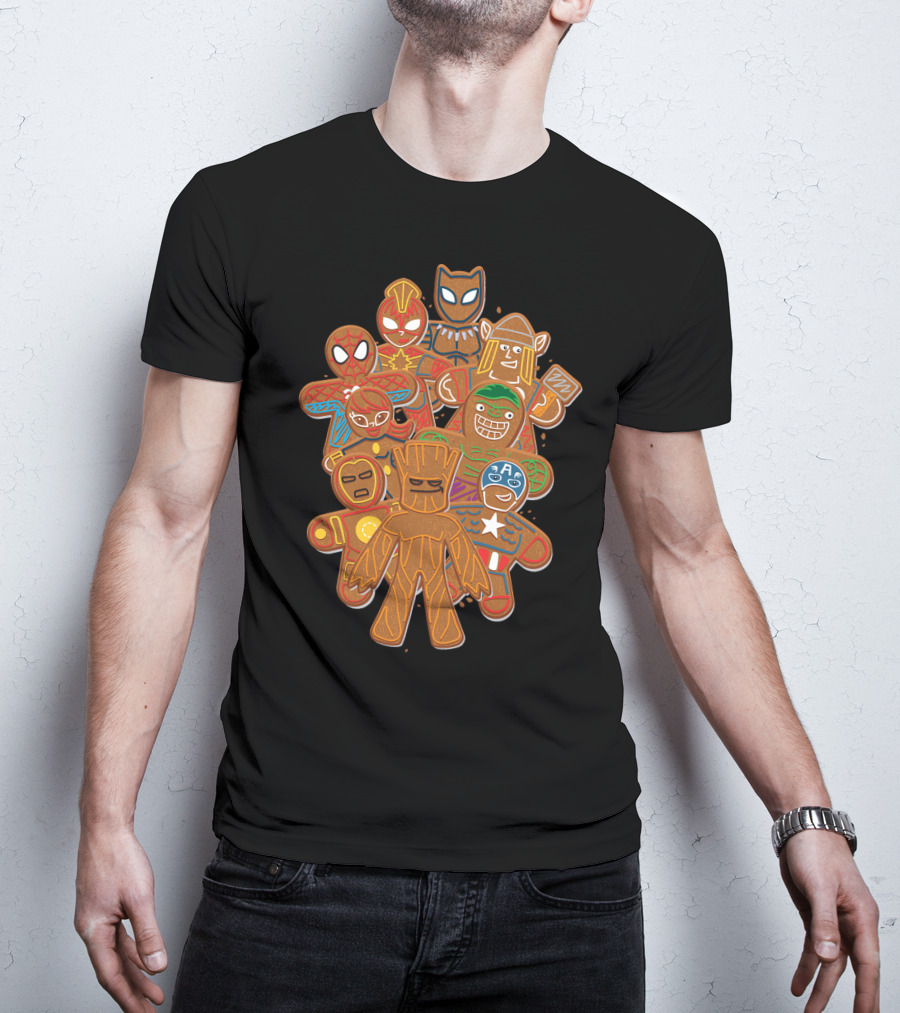Marvel Avengers Gingerbread Cookies Heroes Collection T-Shirt