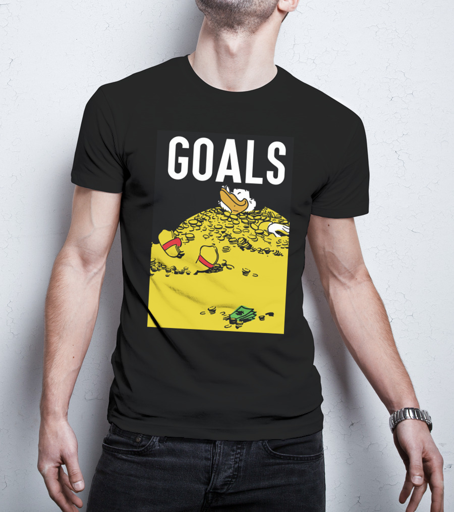 Disney Duck Tales Scrooge Goals Money Pile T-Shirt