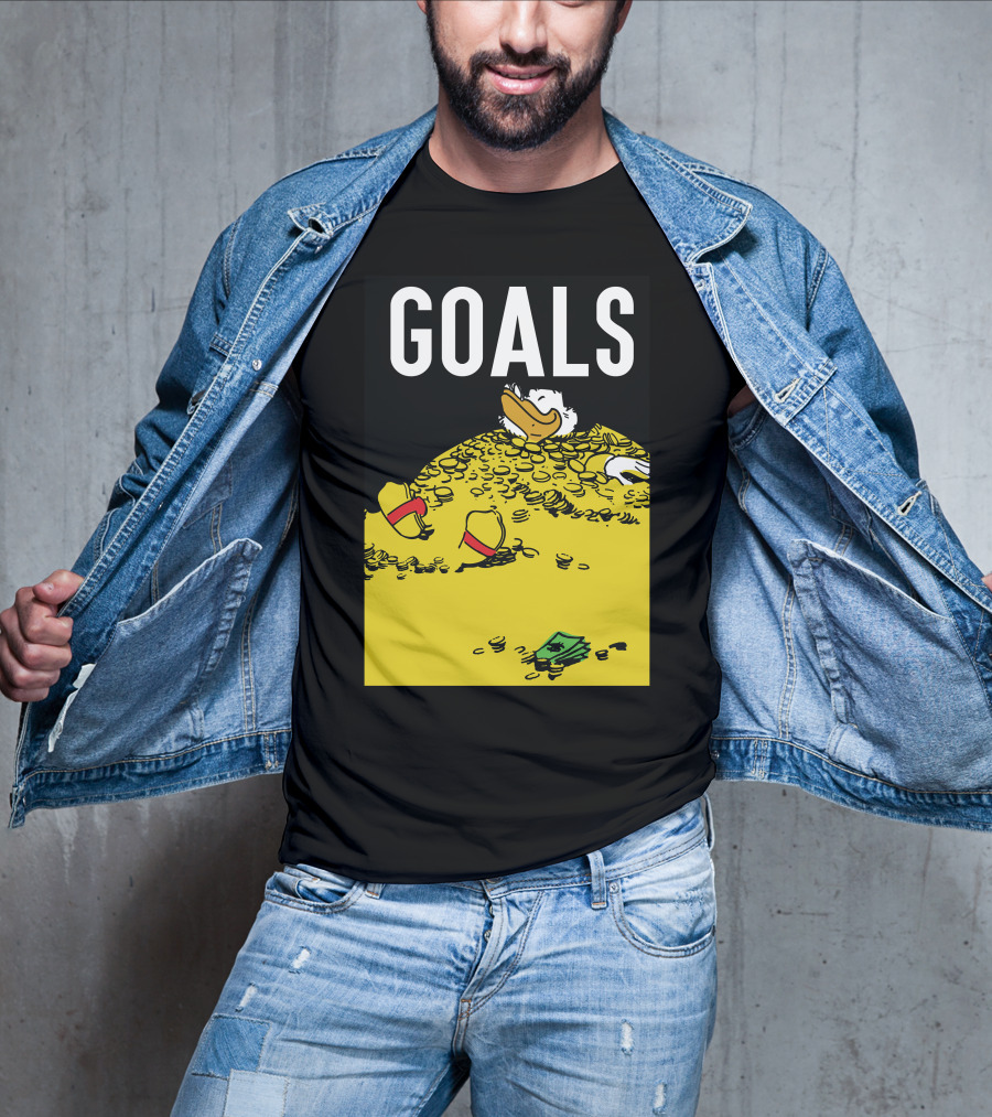 Disney Duck Tales Scrooge Goals Money Pile T-Shirt