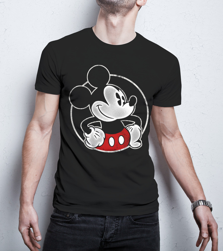 Disney Mickey Mouse Classic Retro Circle T-Shirt