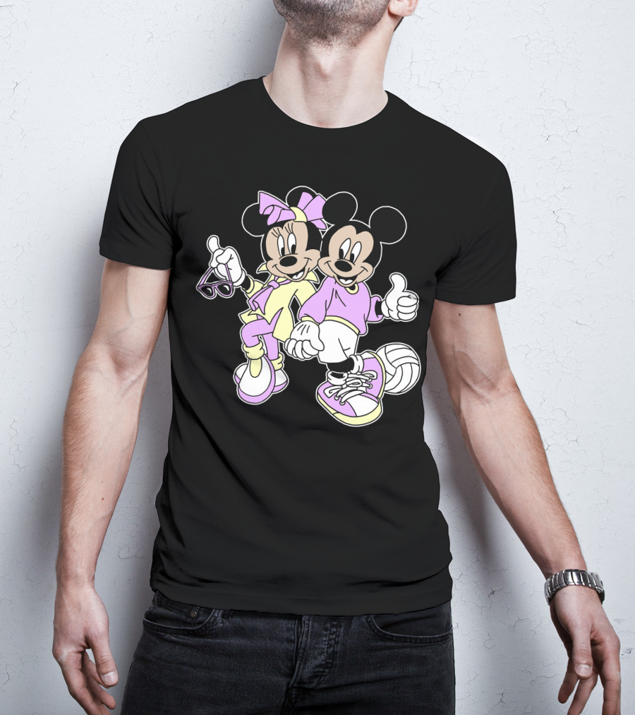 Disney Mickey Mouse Minnie Mouse 80s Fashion T-Shirt