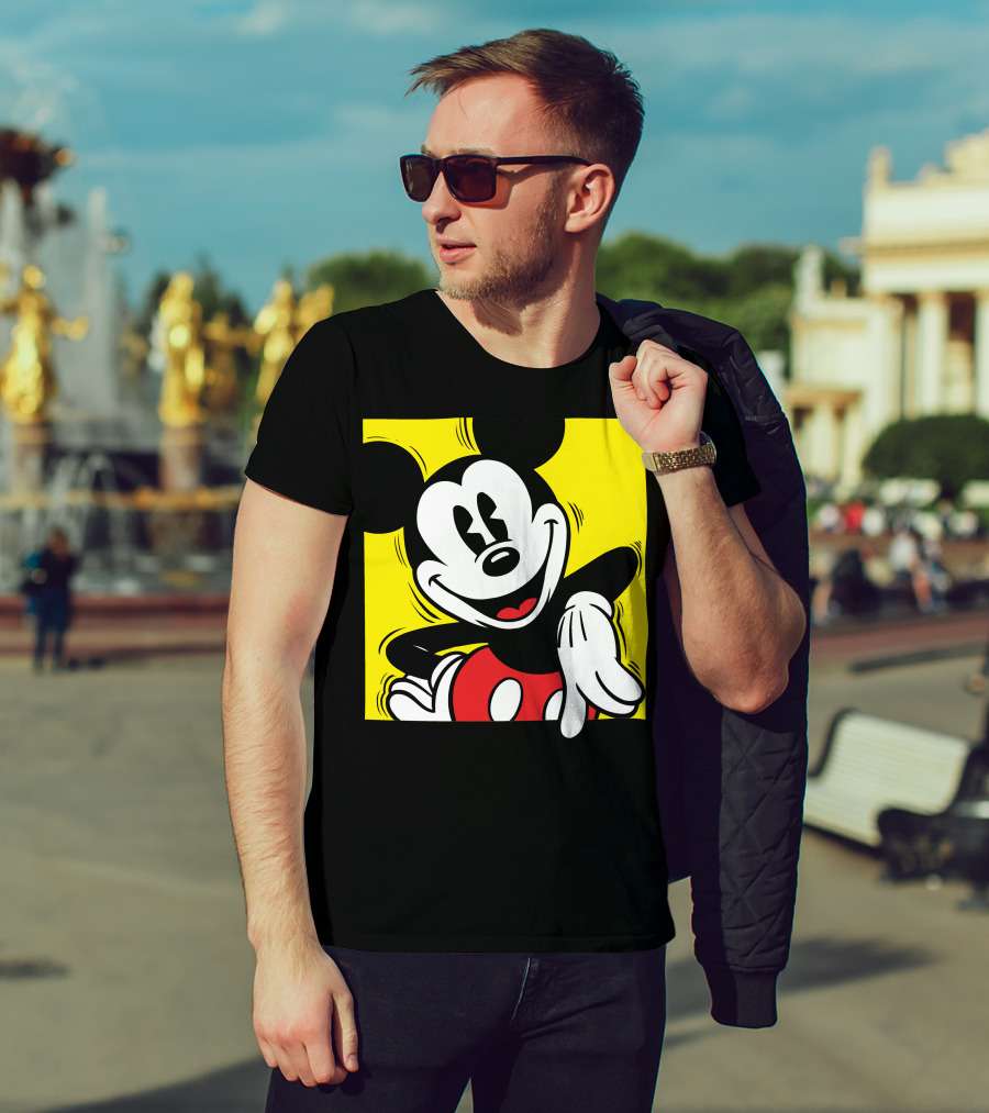 Mickey Mouse Vintage Yellow Frame Disney T-Shirt