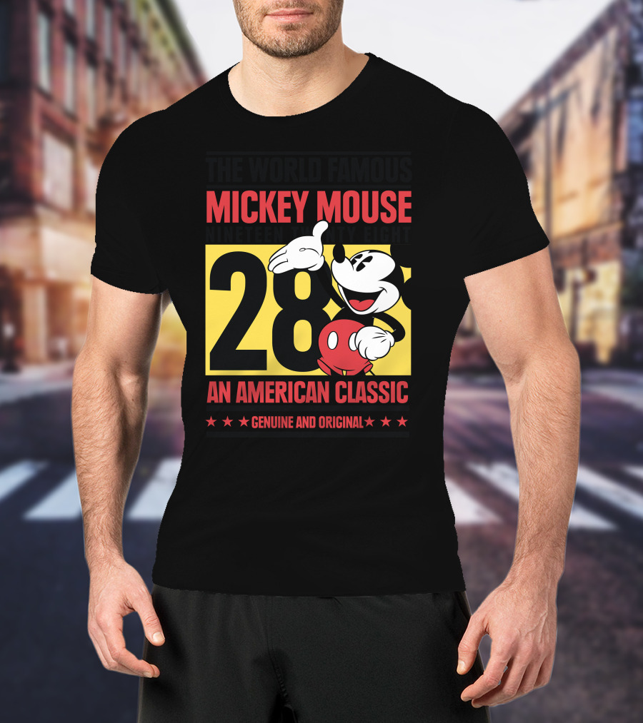The World Famous Mickey Mouse Nineteen Twenty Eight 28 An American Classic Genuine And Original T-Shirt