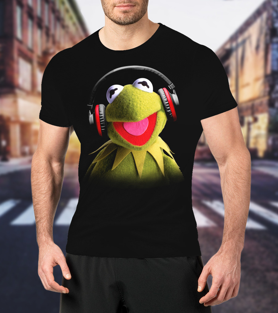 Disney Muppet Babies Kermit Headphones Retro T-Shirt
