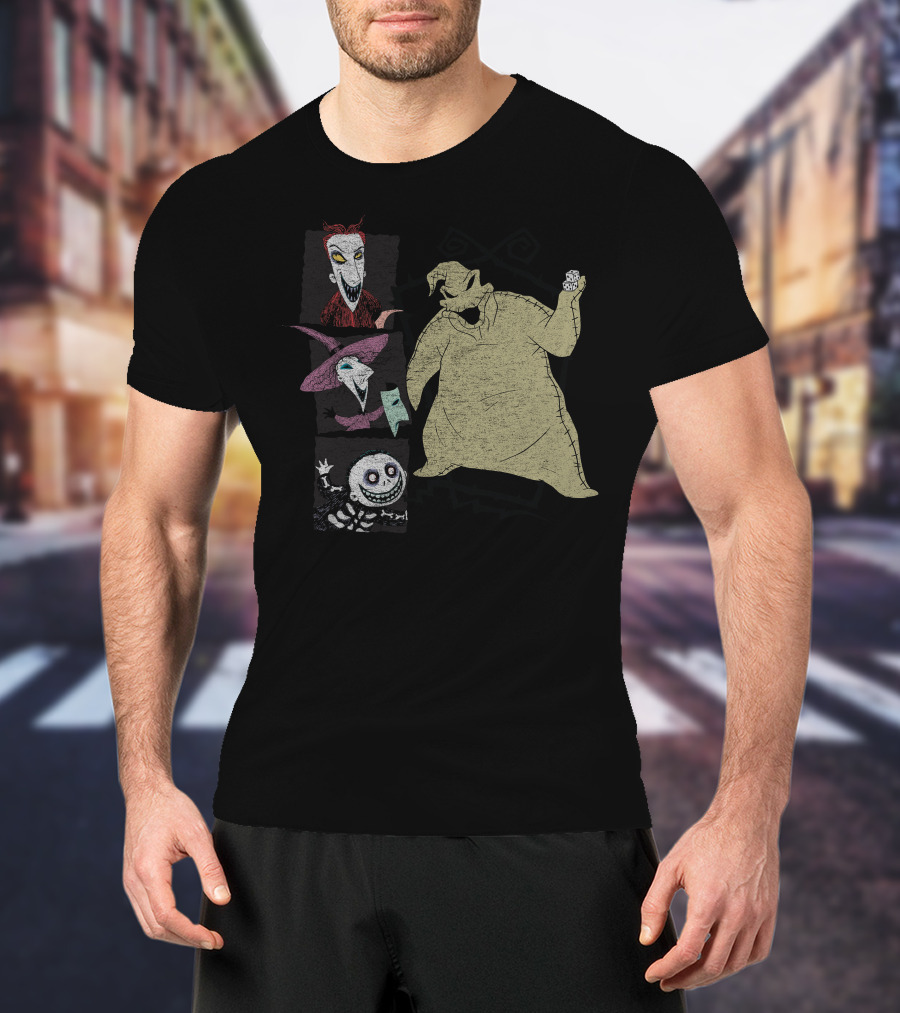 Disney Nightmare Before Xmas Oogie Boogie Characters Group T-Shirt