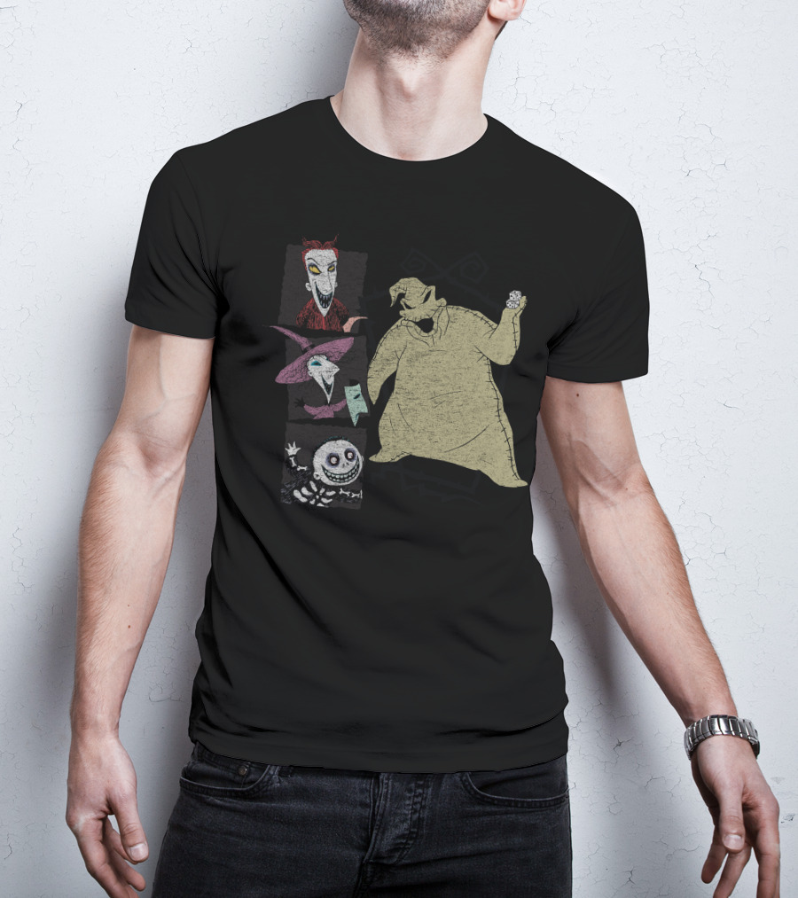 Disney Nightmare Before Xmas Oogie Boogie Characters Group T-Shirt