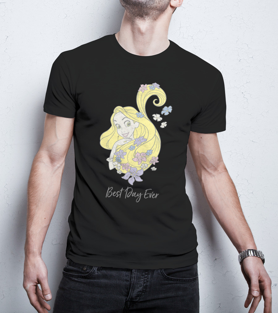 Disney Tangled Rapunzel Illustration Best Day Ever T-Shirt