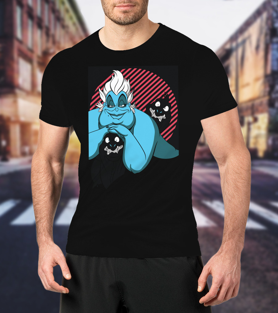 Disney Ursula Evil Laugh With Flotsam And Jetsam Classic Villain T-Shirt