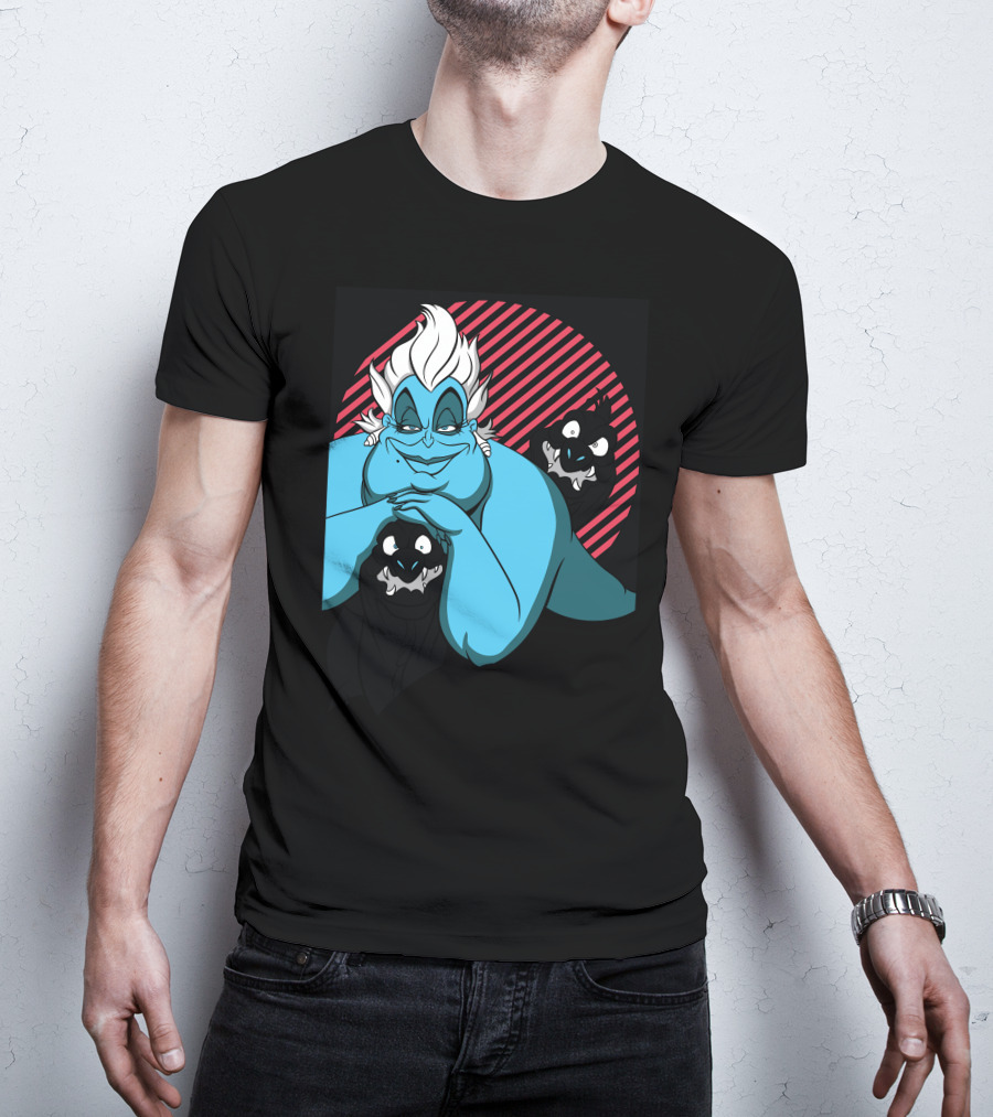 Disney Ursula Evil Laugh With Flotsam And Jetsam Classic Villain T-Shirt
