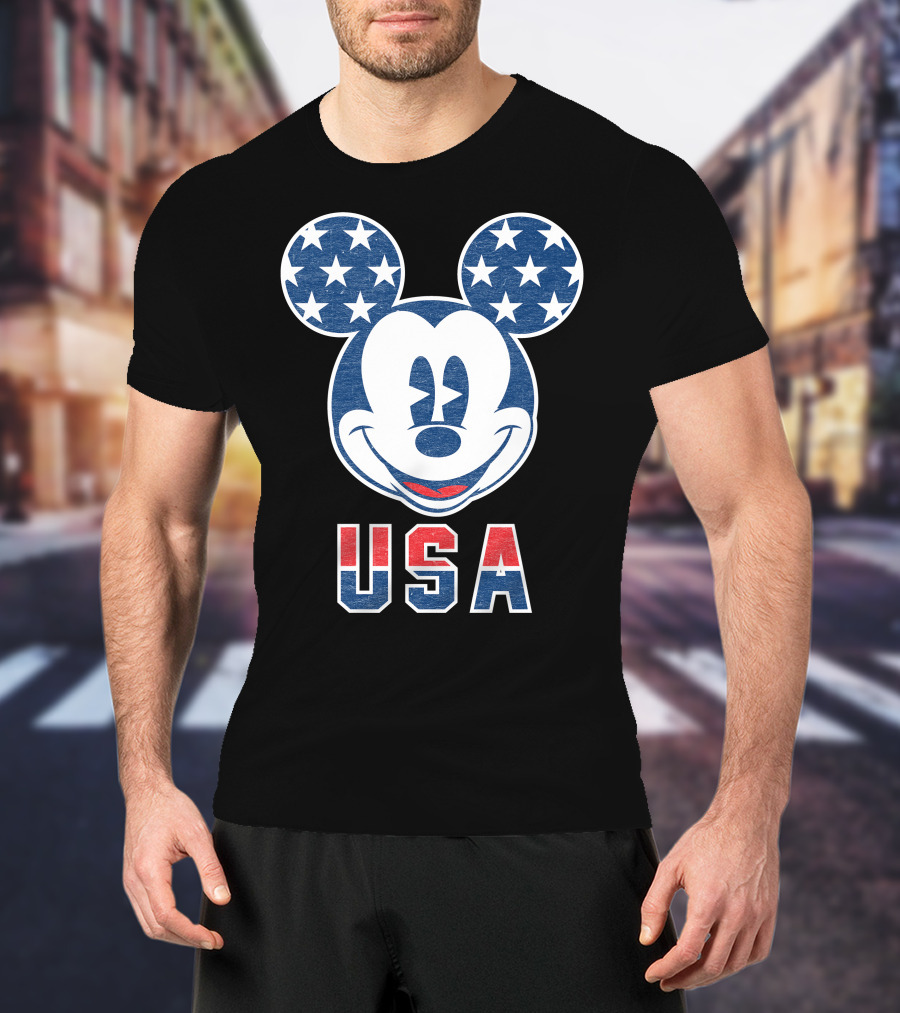 Disney USA Stars Happy Mickey Mouse T-Shirt