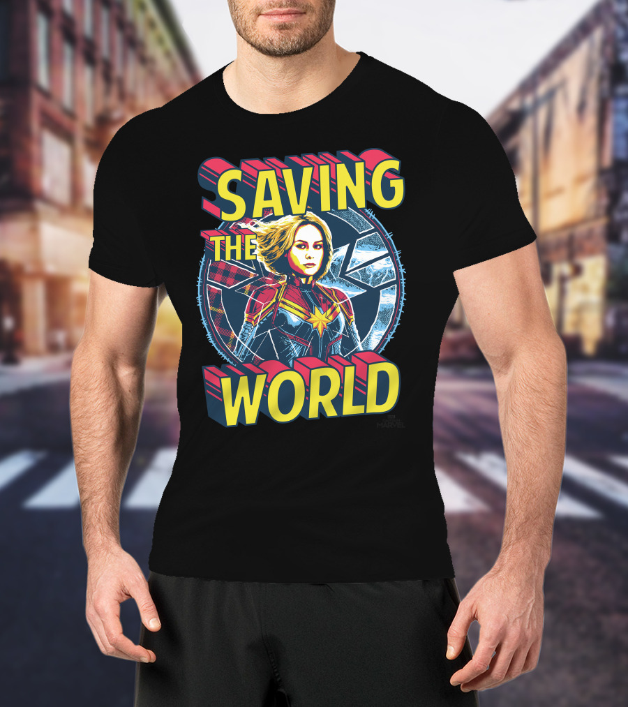 Saving The World Captain Marvel T-Shirt