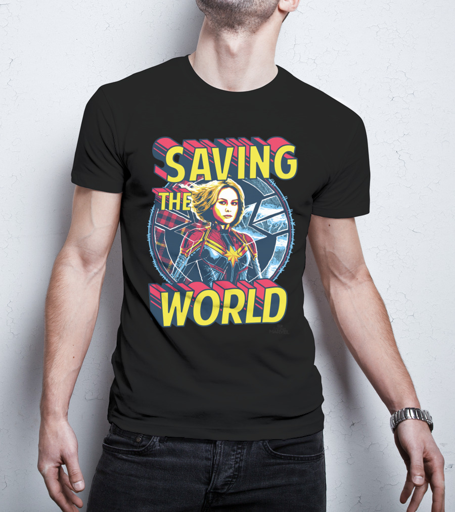 Saving The World Captain Marvel T-Shirt