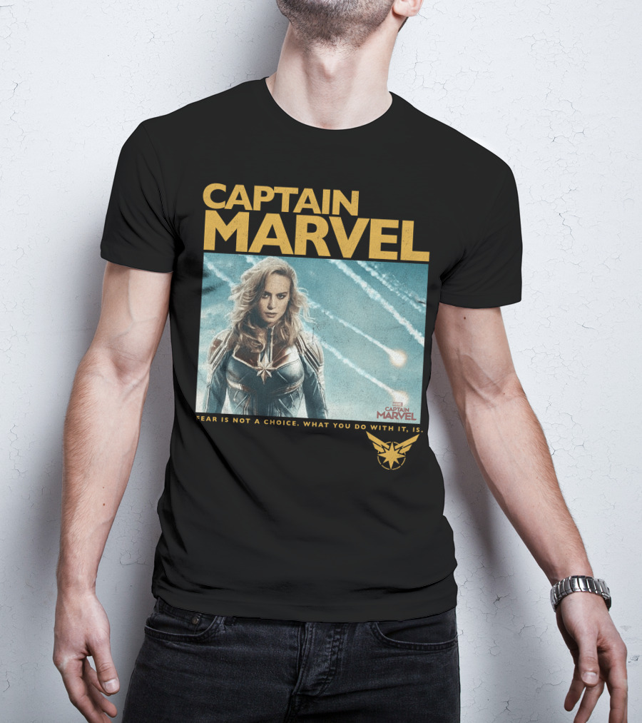 Captain Marvel Fear Is Not A Choice Vintage Movie T-Shirt