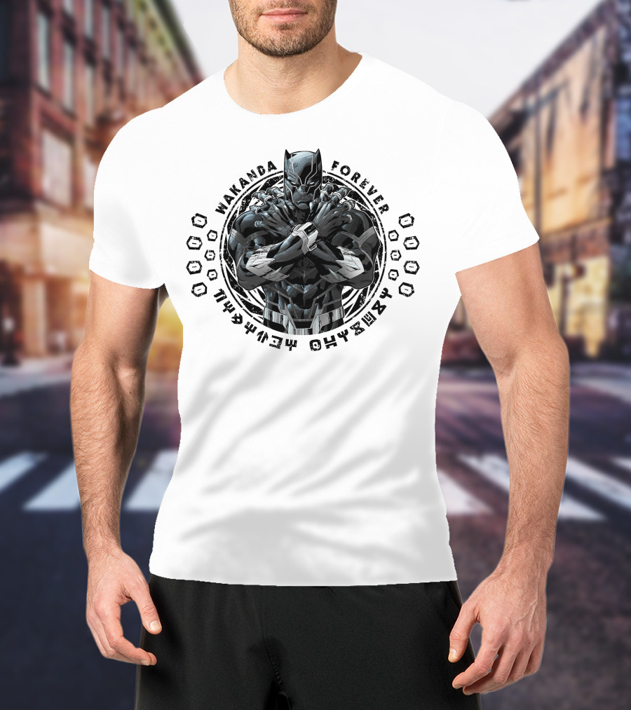 Wakanda Forever Marvel Black Panther Crossed Arms T-Shirt