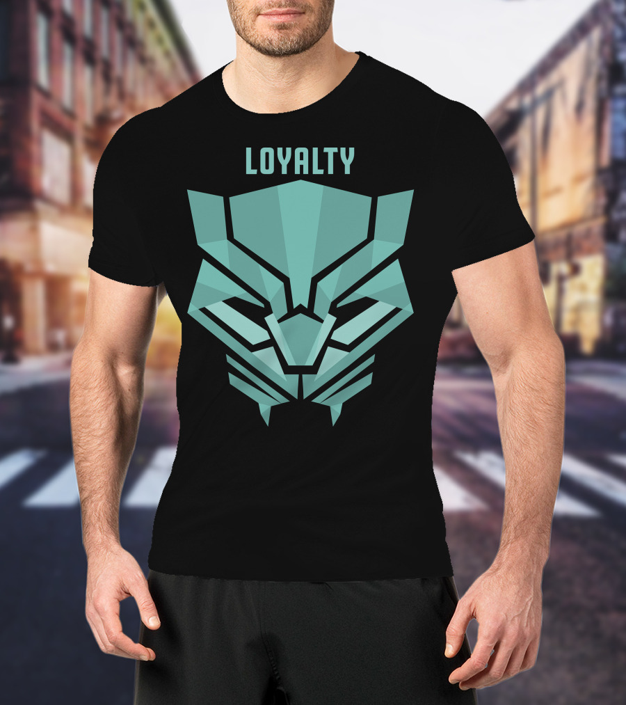 Marvel Black Panther Loyalty Teal Mask T-Shirt