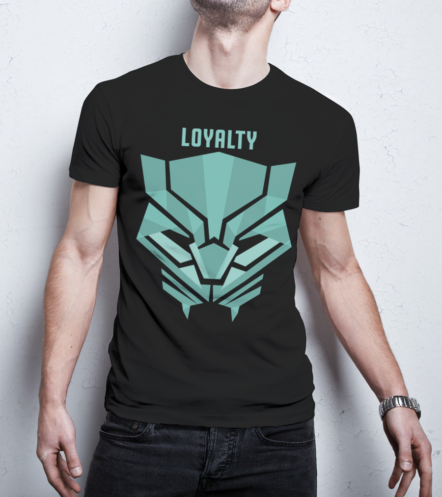 Marvel Black Panther Loyalty Teal Mask T-Shirt