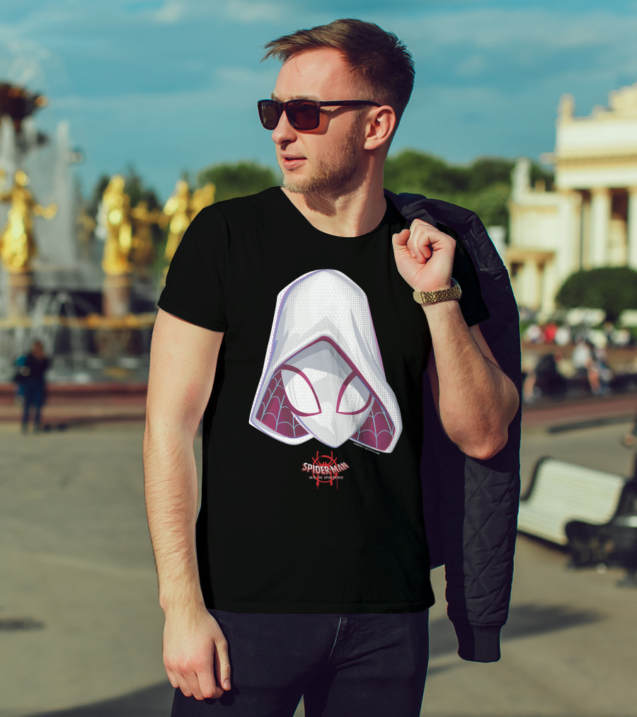 Spider-Man Into The Spider-Verse Spider-Gwen Mask Marvel T-Shirt