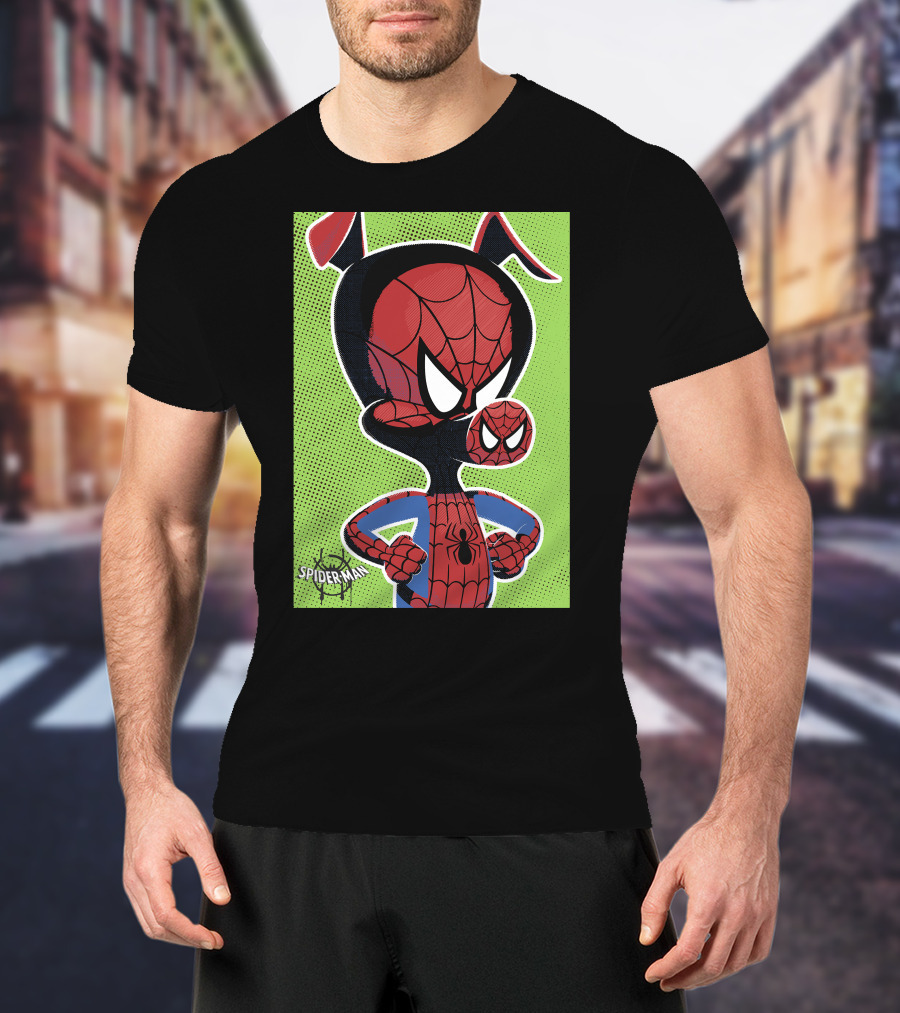 Marvel Spider-Ham Spiderverse Pop Art Spider-Man Character Heroic Pose T-Shirt