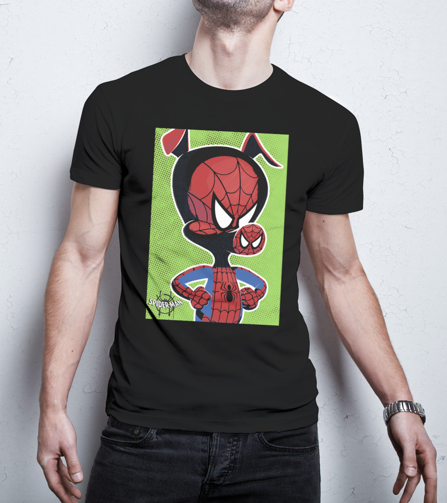 Marvel Spider-Ham Spiderverse Pop Art Spider-Man Character Heroic Pose T-Shirt