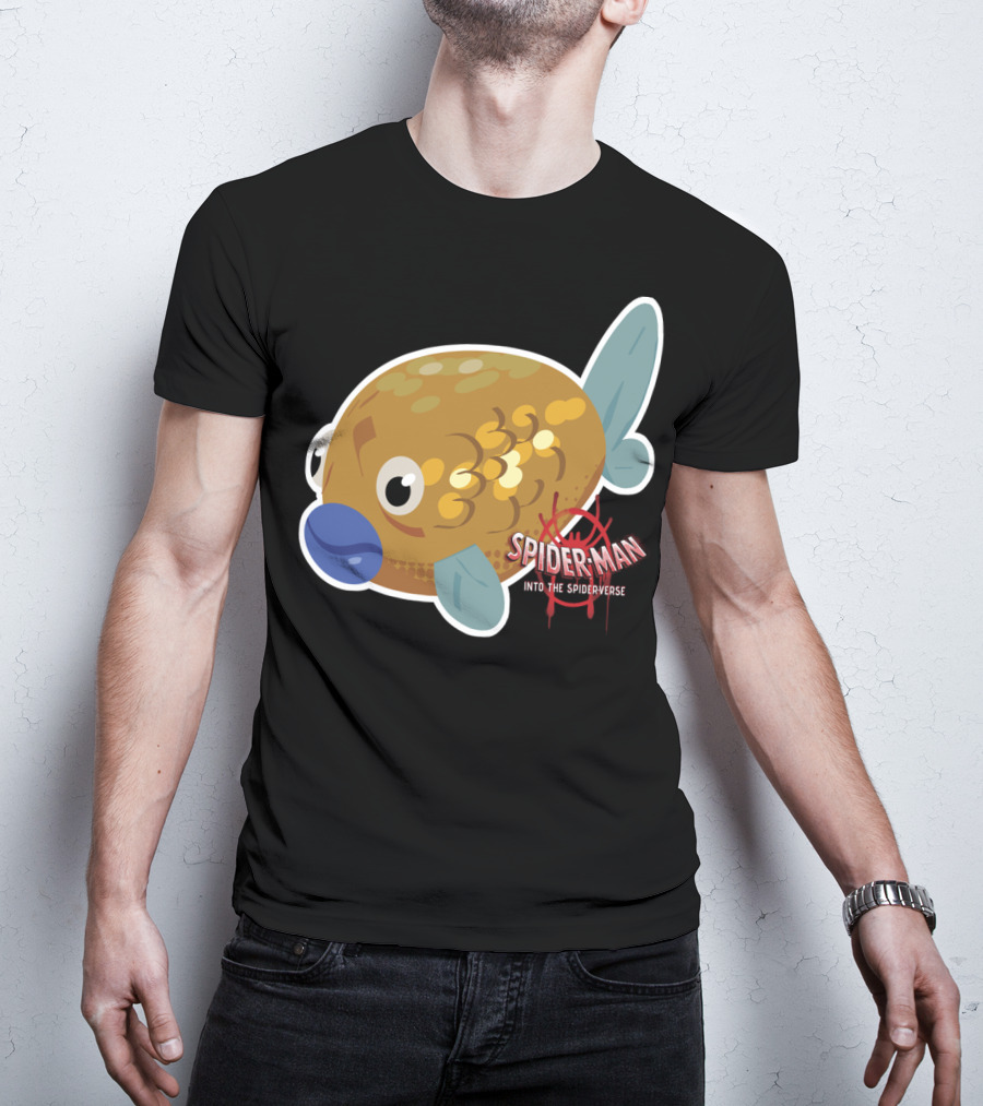 Marvel Spider-Man Into The Spider-Verse Fish Sticker T-Shirt