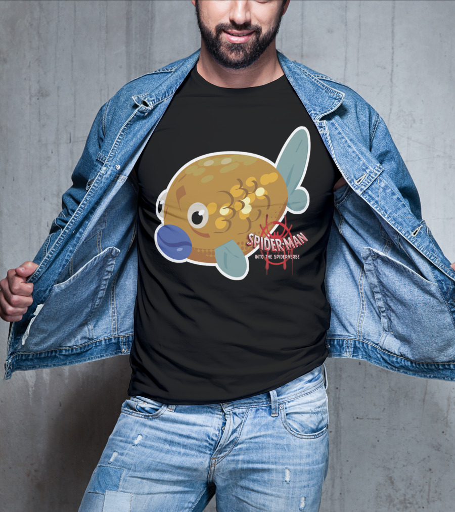 Marvel Spider-Man Into The Spider-Verse Fish Sticker T-Shirt