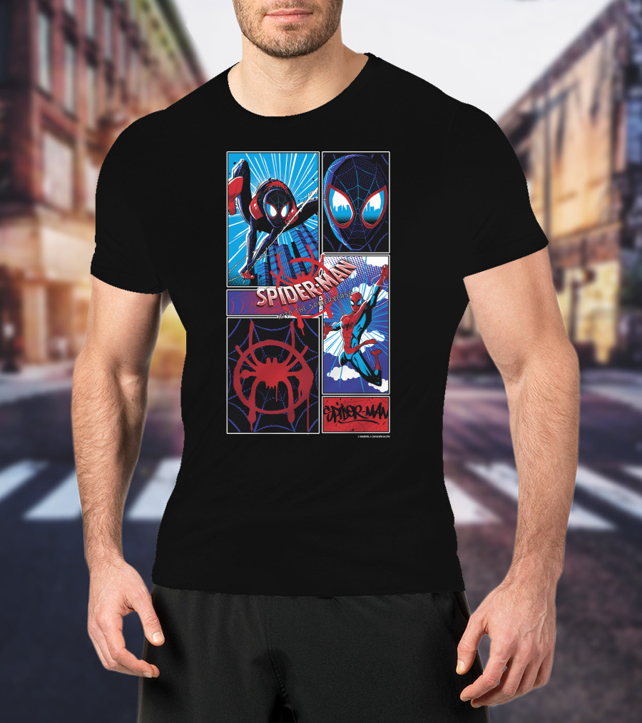 Marvel Spider-Man Spiderverse Miles Morales And Peter Parker T-Shirt