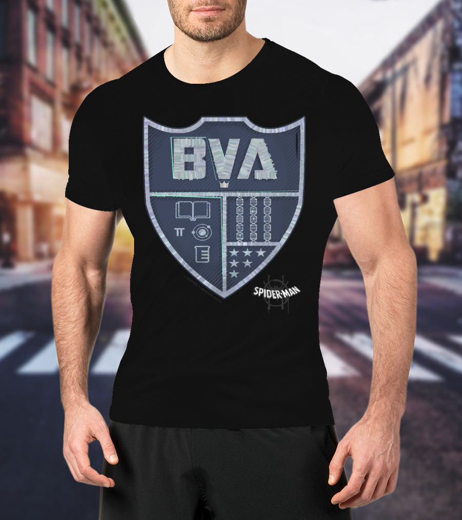 Spider-Man Spiderverse BVA School Crest Emblem T-Shirt