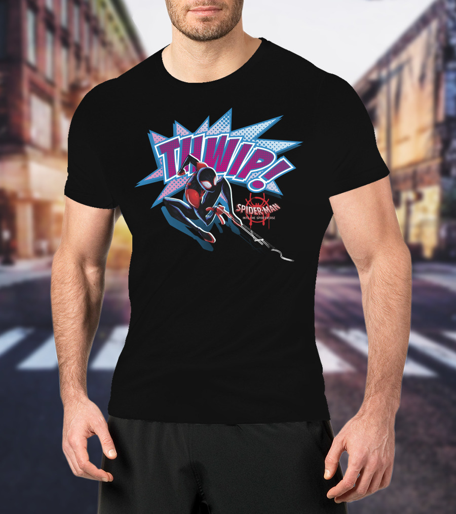 Marvel Spider-Man Into The Spider-Verse Thwip Action T-Shirt