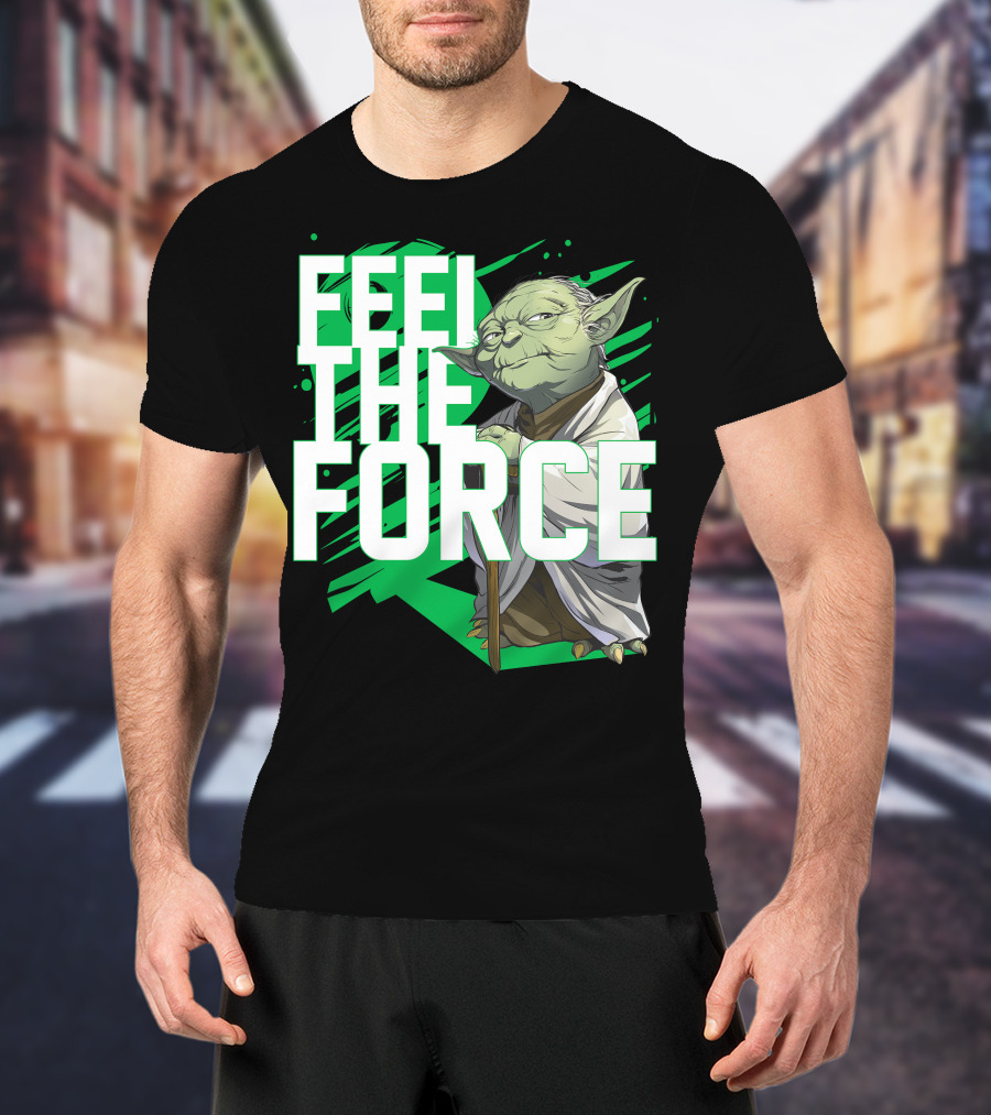 Star Wars Feel The Force Yoda Jedi Master T-Shirt