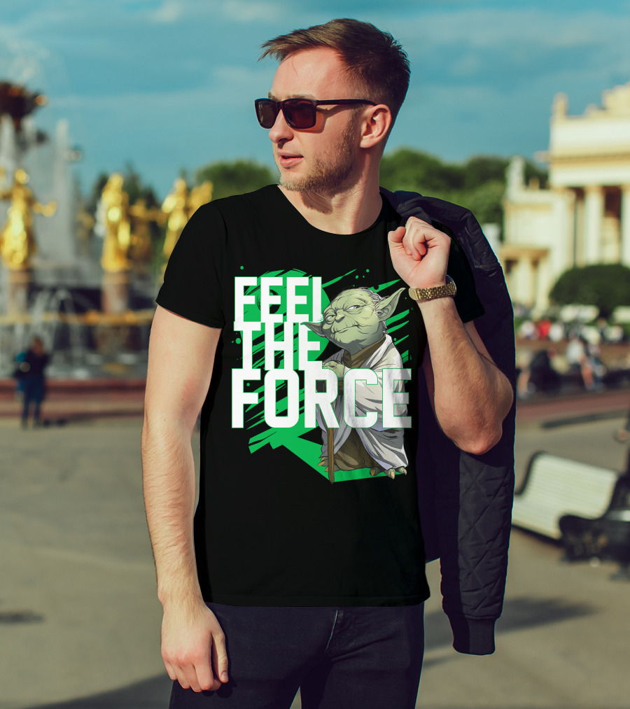 Star Wars Feel The Force Yoda Jedi Master T-Shirt