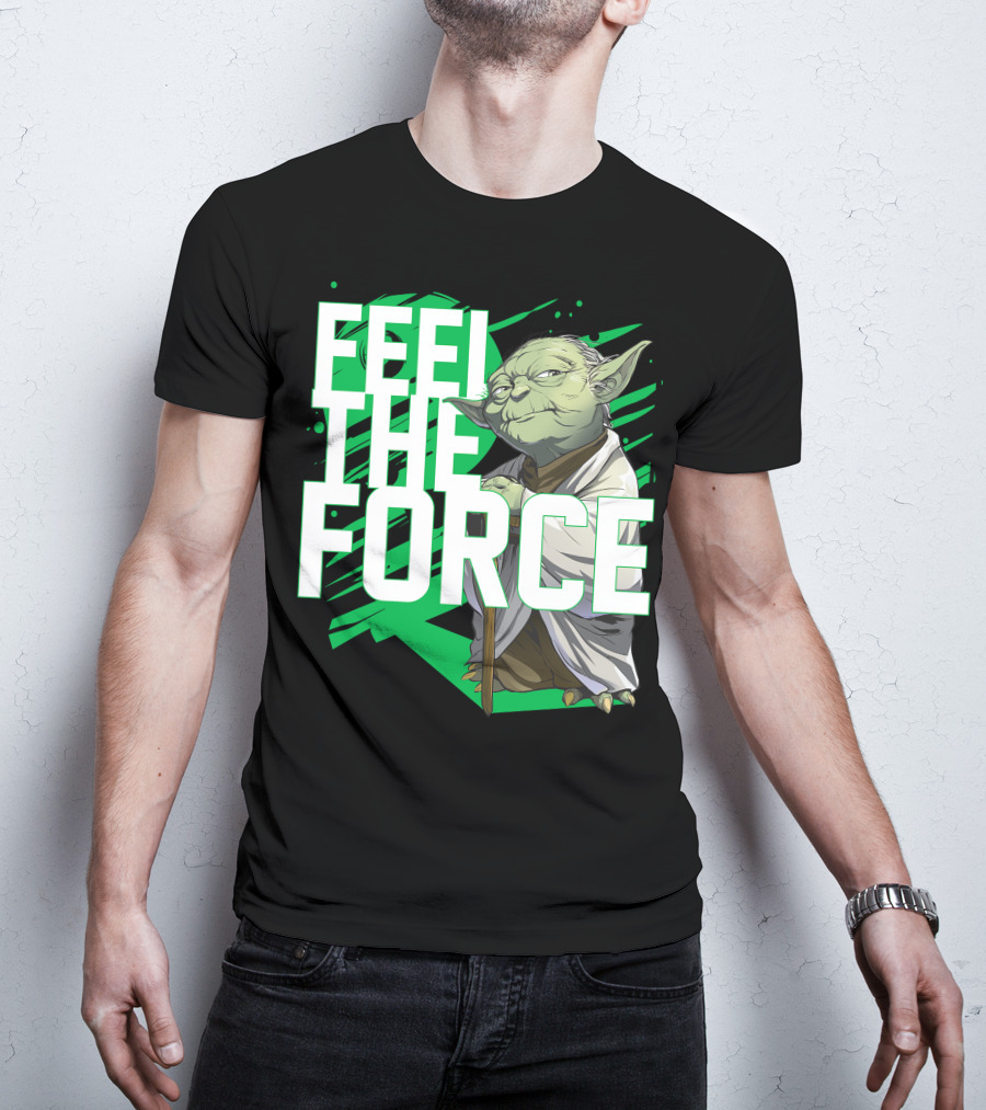 Star Wars Feel The Force Yoda Jedi Master T-Shirt